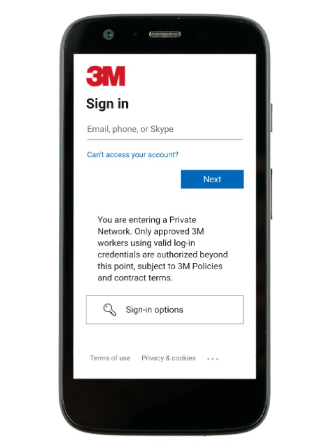 สมาร์ทโฟนแสดงแอป My 3M
