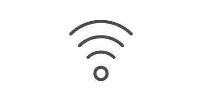 wifi symbol with a circle
