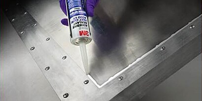 application shot of adhesive sealants
