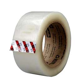  Image of a roll of Scotch® High Tack Box Sealing Tape 371+, designed for flexibility and conformability