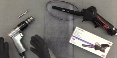 3M File Belt Sander Featured Video - Spot Weld Removal
