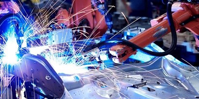 automated manufacturing in an automotive plant 
