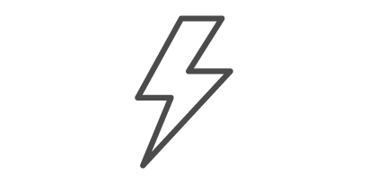 black and white lightning bolt
