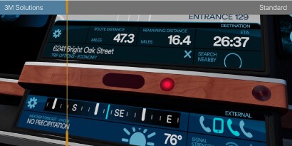 An image of a dash in a car.