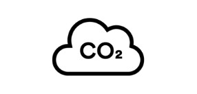 Emission control for exhaust icon with carbon dioxide cloud
