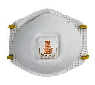 3M™ 8511 หน้ากากป้องกันฝุ่น ละออง ฟูมโลหะ พร้อมวาล์วระบายอากาศ, N95 ภาพผลิตภัณฑ์
