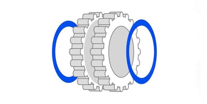 Graphic showing how 3M friction shims work
