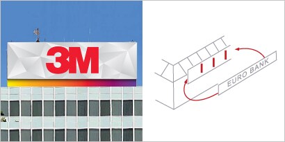 การติดตั้งป้ายส่วนภายนอกอาคารโดยใช้เทป 3M™ VHB™
