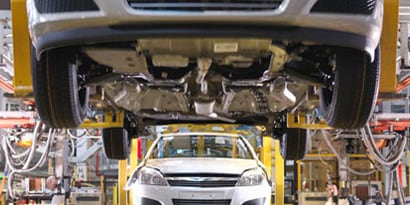 assembly at an automotive production facility
