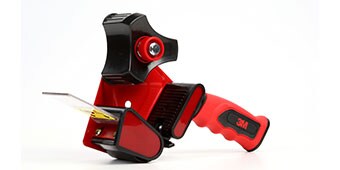 Image a red manual tape dispenser

