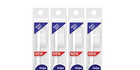 Image of toothbrushes in hanging tab packaging
