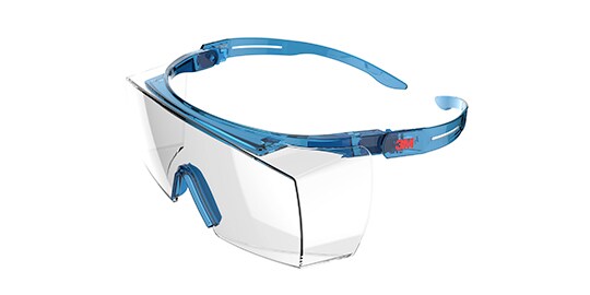 กรอบสีน้ำเงินพร้อมเลนส์ย้อมสีใสสำหรับแว่นตาป้องกัน SF3700 OTG Series
