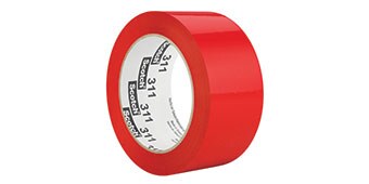 Image of a roll of Scotch® Box Sealing Tape 311 in red
