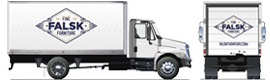 truck with company logo as a spot graphic and decal for brand recognition