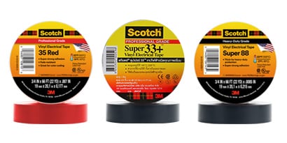 3M Professional Grade Vinyl Electrical Tape Family
