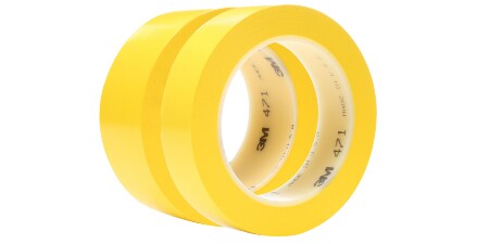 ภาพของเทปกาว 3M™ Vinyl Tape เทปไวนิล รุ่น 471 สองขนาดที่มีความกว้างแตกต่างกัน
