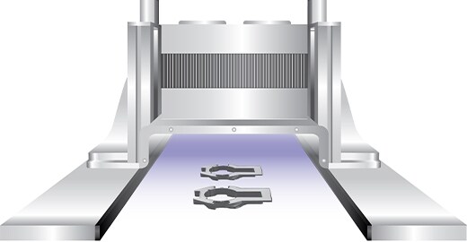 tape attached hardware activated by UV light
