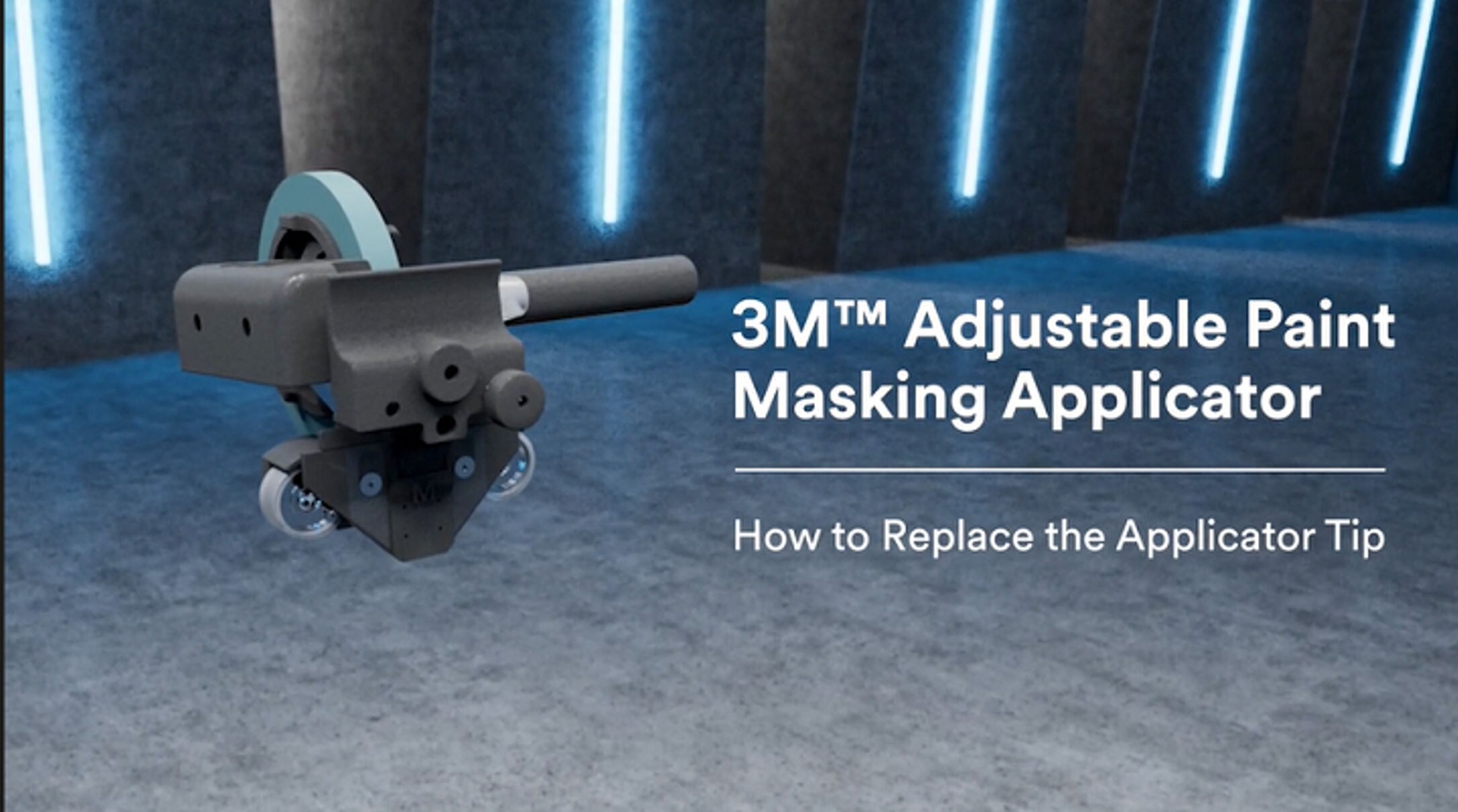 ภาพวีดีโอพร้อมข้อความ “3M™ Adjustable Paint Masking Applicator เครื่องมือติดเทป: Adjust the Applicator Tip เคล็ดลับการปรับ”
