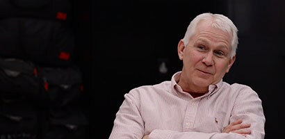 Man talking to camera
