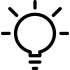 A shining lightbulb