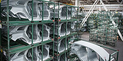 warehouse for storing automotive parts

