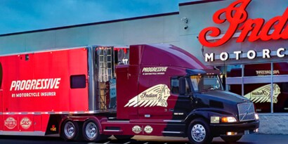 Indian motorcycles fleet with reflective graphic film to promote brand awareness
