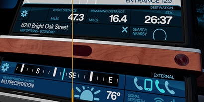 Vehicle driver monitoring information display

