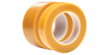 ภาพของเทปกาว 3M™ Electroplating/Anodizing Tape 484 สองขนาดที่มีความกว้างแตกต่างกัน
