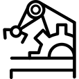 Manufacturing & assembly machine icon