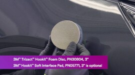 Hookit disc being attached to sander