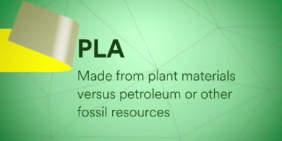 วิดีโอแสดงภาพนิ่งของเทปสีเหลืองที่มีข้อความเกี่ยวกับ PLA
