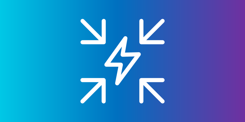 electricity icon with blue to purple gradient
