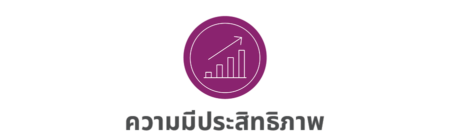 ภาพของกราฟแท่งที่เพิ่มขึ้นซึ่งแสดงถึงความมีประสิทธิภาพ
