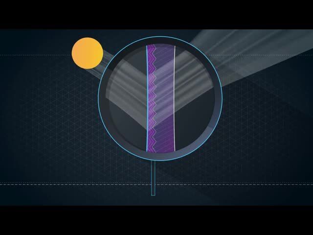 circular object with a circle and a circle with a yellow circle and a sun
