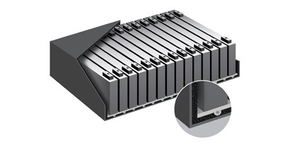graphic rendering of an xEV battery