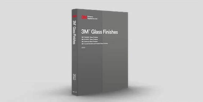 ภาพแสดงแคตตาล็อก FASARA Glass Finishes ที่ยืนอยู่บนพื้นหลังธรรมดา
