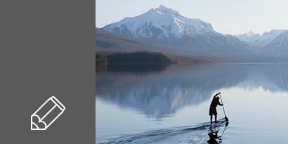 Person on lake
