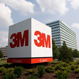 An image of the sign in front of the 3M global headquarters.