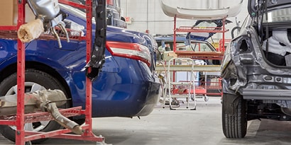 image of cars in a shop
