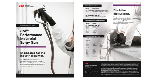 Link to the 3M Performance Spray Gun brochure.
